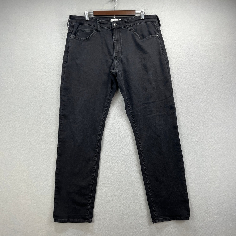True Craft Jeans Mens 36x34* Black Denim Athletic Fit Stretch Casual Workwear